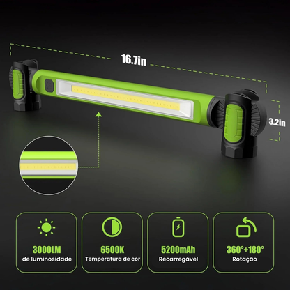 LuzPro 5200 – Lanterna Magnética Profissional