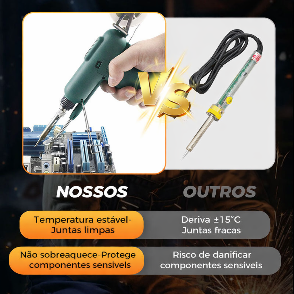 Pistola de soldar elétrica portátil