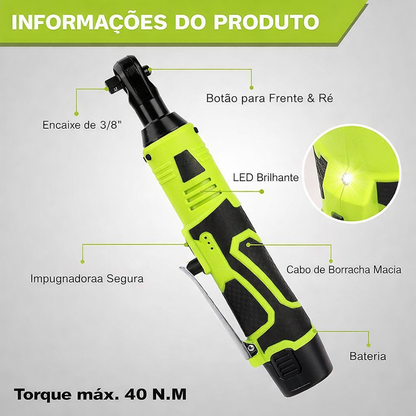 Chave de Catraca Elétrica a Bateria